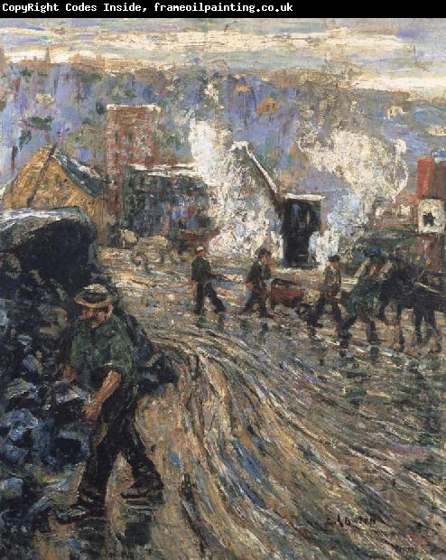 Ernest Lawson Building the New York